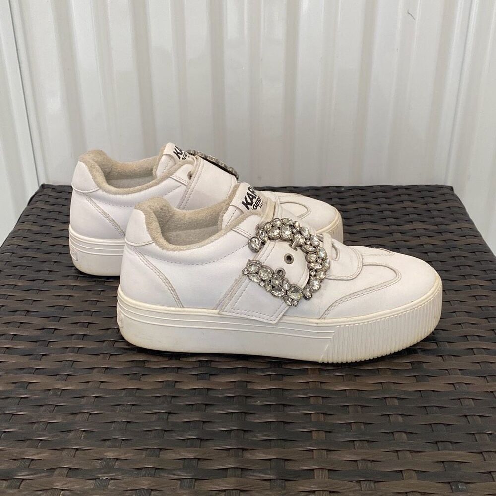 Karl Lagerfield, Paris, buckle retro platform sneakers